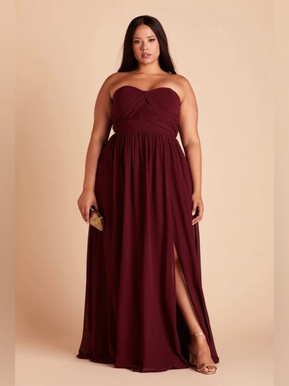 Birdy Grey GRACE CONVERTIBLE DRESS CHIFFON CABERNET CURVE 1X NEW NWT BRIDESMAID